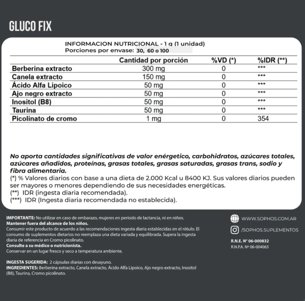 Berberina - 60 Capsulas- SOPHOS